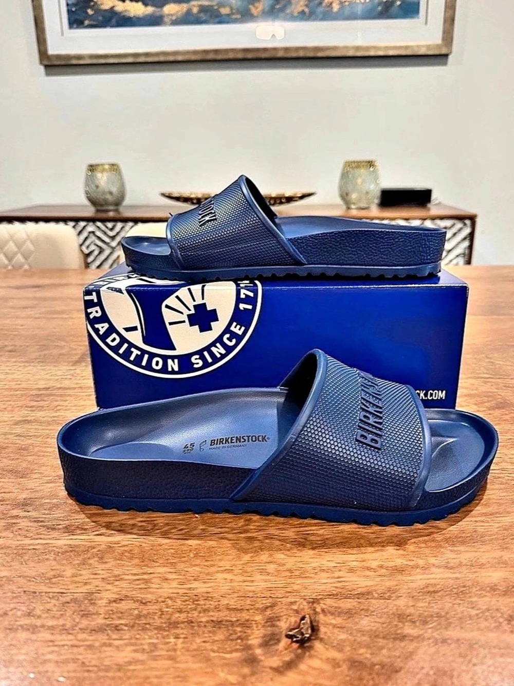 Birkenstock Barbados EVA Slide in Navy Blue Size 13M BNIB Regular fit